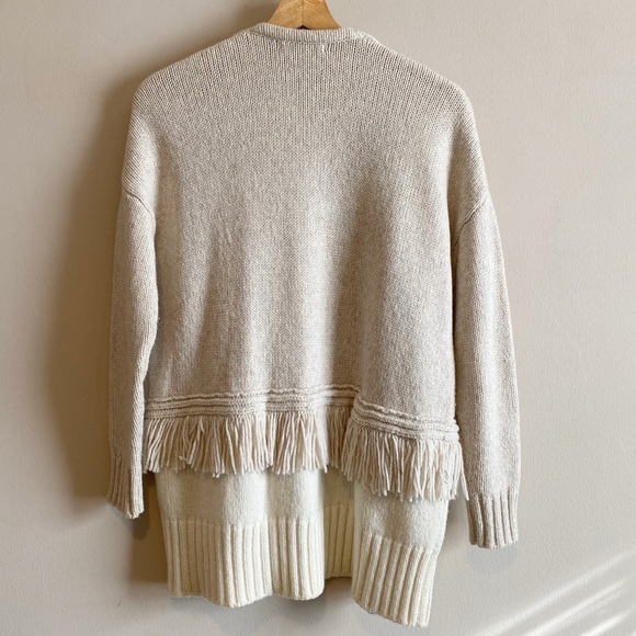 sale | madewell | fringe cardigan sweater - Picture 4 of 7